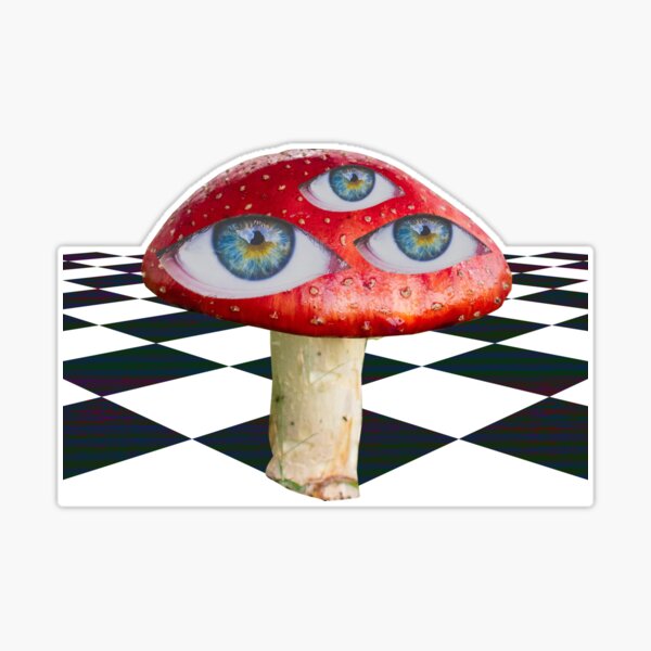 Weirdcore Aesthetic Mushroom Eyes Strangecore Traumacore | Art Board Print