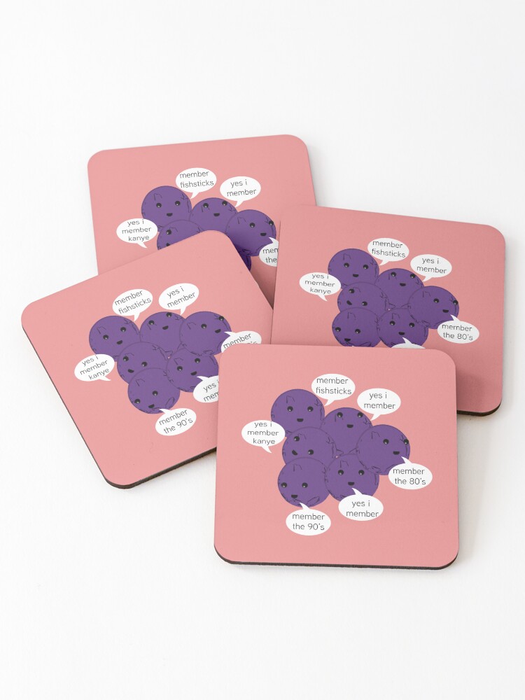 Thumbnail 1 of 5, Coasters (Set of 4), Memberberries Remember designed and sold by RGoRebel.