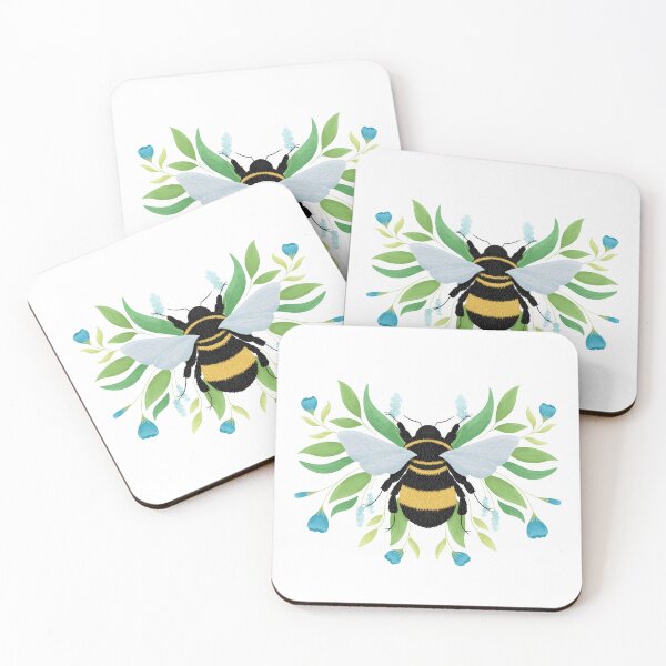 Item preview, Blue Poppies and Bumble Bee designed and sold by Lottie-O.