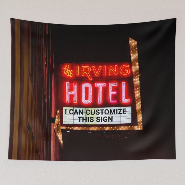 Item preview, Customizable Neon Irving Hotel Sign designed and sold by Enzwell.
