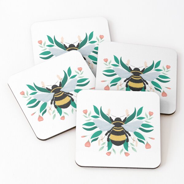 Item preview, Pink Poppies and Bumble Bee designed and sold by Lottie-O.