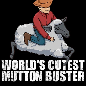 Imagen de la obra World's Cutest Mutton Buster State Fair Kids Sheep Rider Gear de DynamicDesign