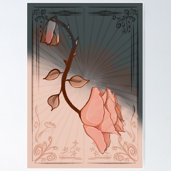 Zweiseitige Rose Poster