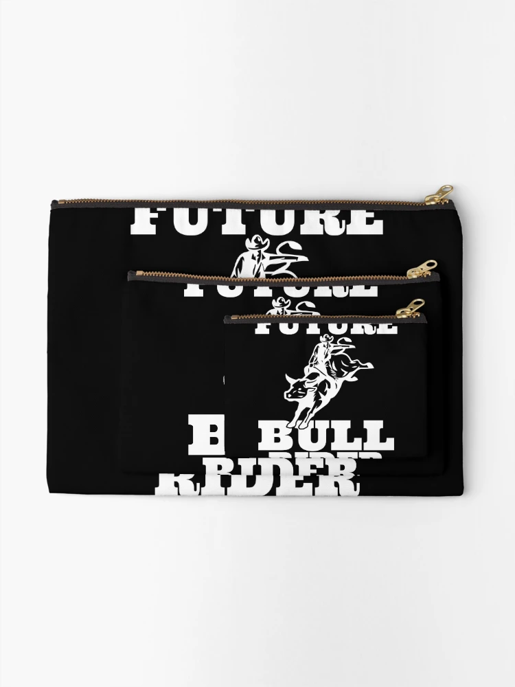 Thumbnail 2 of 4, Zipper Pouch, Future Bull Rider Rodeo Wrangler Cowboy Bull Riding Gear designed and sold by DynamicDesign.