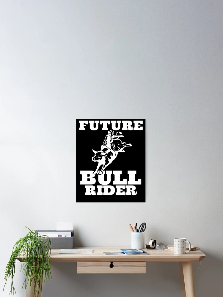 Imagen 2 de 3, Póster con la obra Future Bull Rider Rodeo Wrangler Cowboy Bull Riding Gear, diseñada y vendida por DynamicDesign.