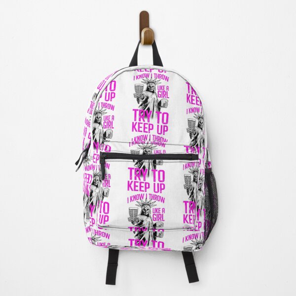 Item preview, I Know I Throw Like A Girl Try To Keep Up Disc Golf Liberty designed and sold by GrandeDuc.
