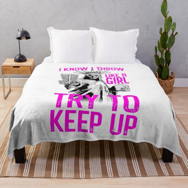 Item preview, I Know I Throw Like A Girl Try To Keep Up Disc Golf Liberty designed and sold by GrandeDuc.