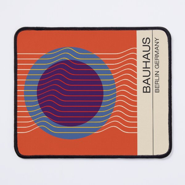 Item preview, Bauhaus - Retro / Art Deco architecture discipline from Berlin, Germany - Available in posters, etc - Wavy Orange & Blue designed and sold by ArcFoundationCo.