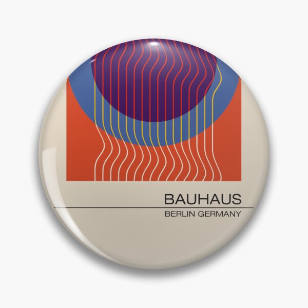 Item preview, Bauhaus - Retro / Art Deco architecture discipline from Berlin, Germany - Available in posters, etc - Wavy Orange & Blue designed and sold by ArcFoundationCo.