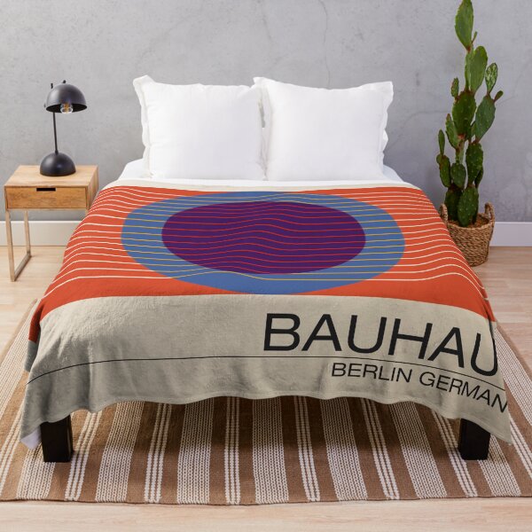 Item preview, Bauhaus - Retro / Art Deco architecture discipline from Berlin, Germany - Available in posters, etc - Wavy Orange & Blue designed and sold by ArcFoundationCo.