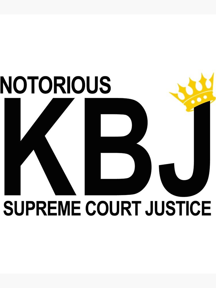 Disover Notorious KBJ - Supreme Court Justice (black text) Premium Matte Vertical Poster