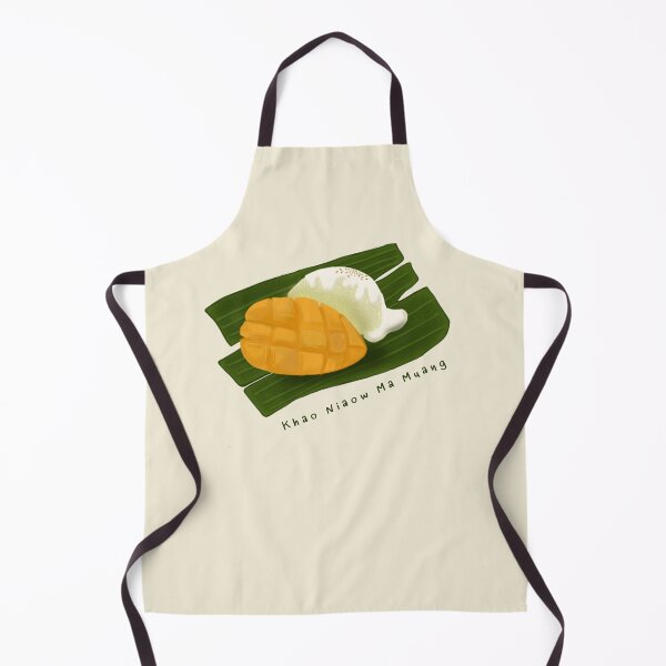 Item preview, Mango sticky rice on banana leaf in Thai, khao niew mamuang designed and sold by PearlEleven.