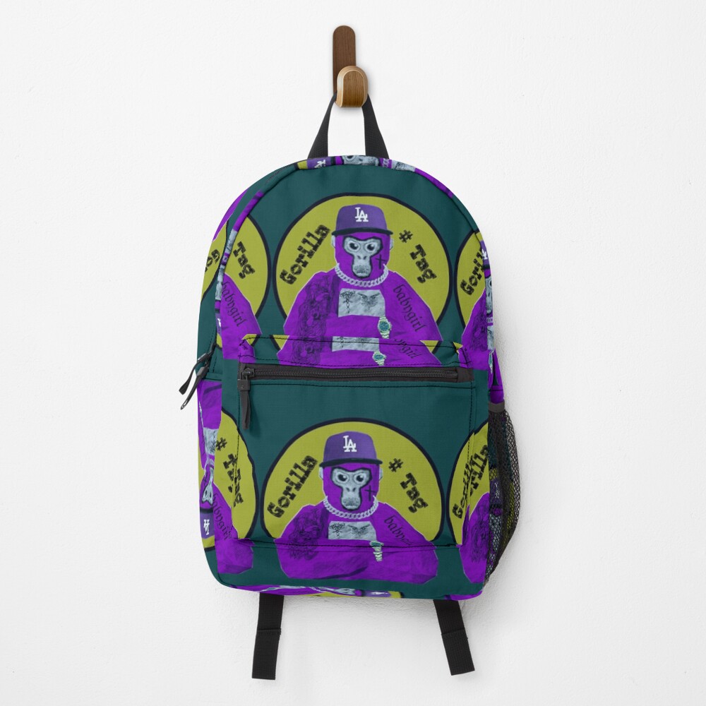 Gorilla Red Pattern Print Backpack main image 0