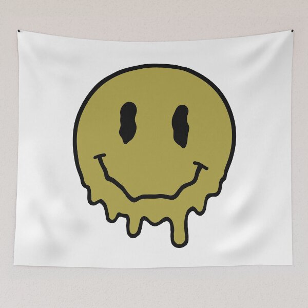 Item preview, Melting Smiley Face Muddy Green designed and sold by soundlesswaves.