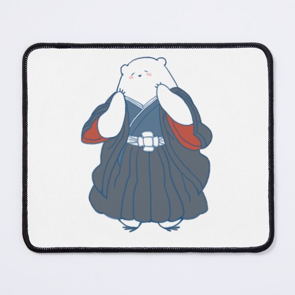 Item preview, Gonmi The Chubby Polarbear with mania , laziness and undone work / Japanese Yukata Kimono  designed and sold by MyFairyAndGonmi.
