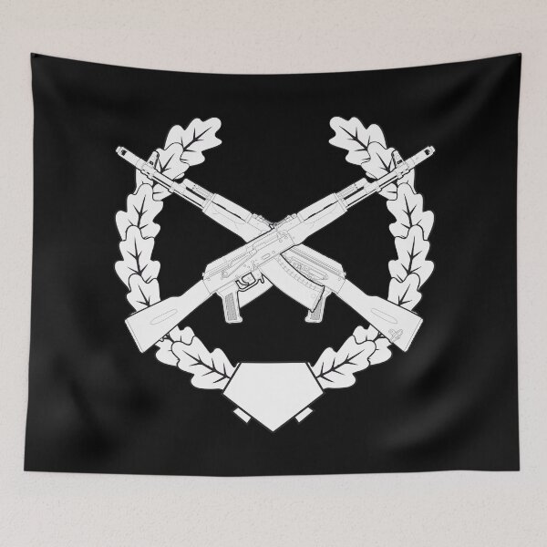 Item preview, Two AK-74s and a wreath. By analogy with the emblem of the motorized infantry of the USSR designed and sold by FAawRay.