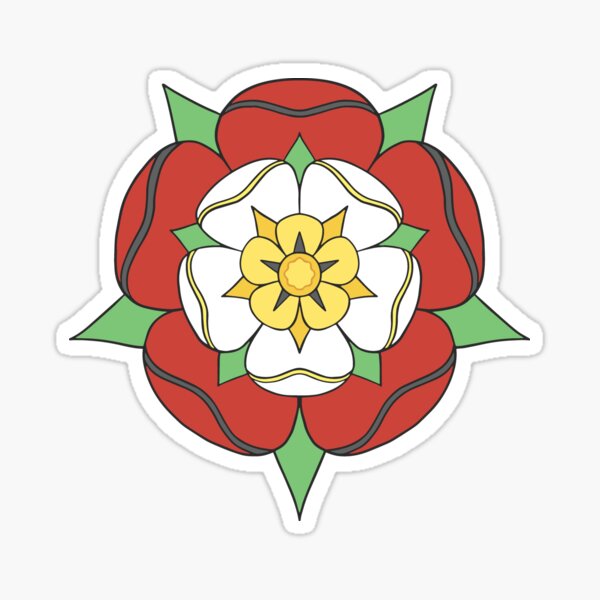 Tudor Rose Symbol of England Sticker