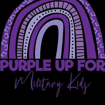 Imagen de la obra Purple Up For Military Kids Rainbow Military Child Month Gear de DynamicDesign