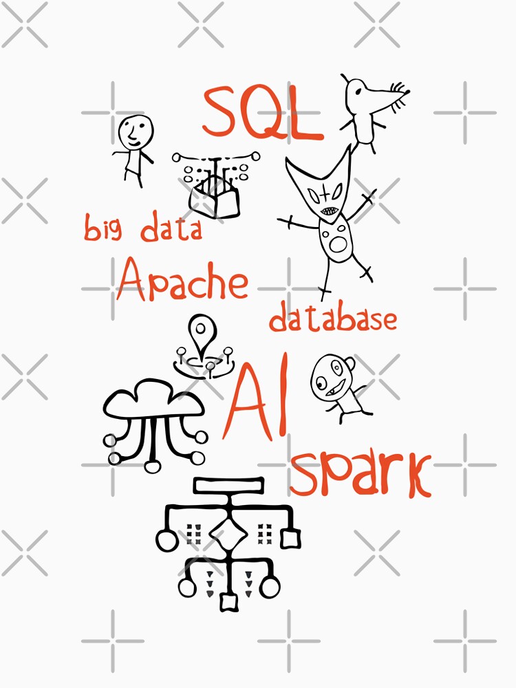 Thumbnail 4 of 4, Premium T-Shirt, I love Big Data SQL Spark designed and sold by hive8.