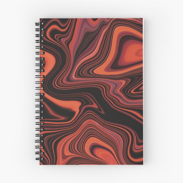 Item preview, Orange Red & Black Marble designed and sold by Lucky-Town-Art.