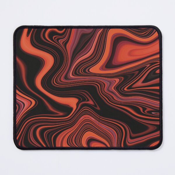 Item preview, Orange Red & Black Marble designed and sold by Lucky-Town-Art.