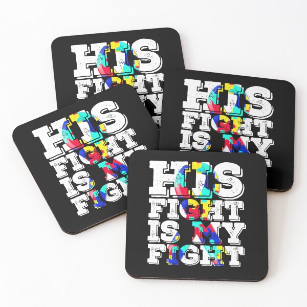 Item preview, Autism Awareness Ribbon - His Fight Is My Fight designed and sold by GoldenBuffalo79.