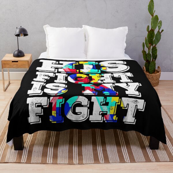 Item preview, Autism Awareness Ribbon - His Fight Is My Fight designed and sold by GoldenBuffalo79.