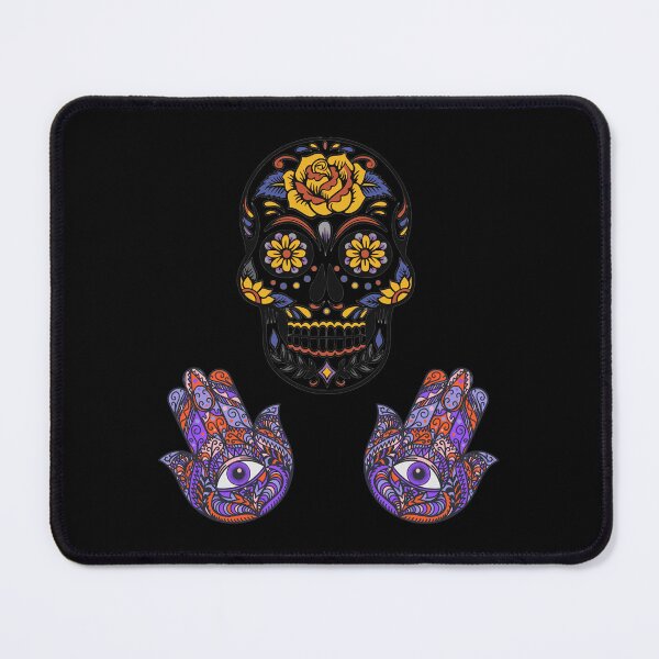 Item preview, Darkie Skull with a pattern Spooky hands with eyes designed and sold by Banasaha.