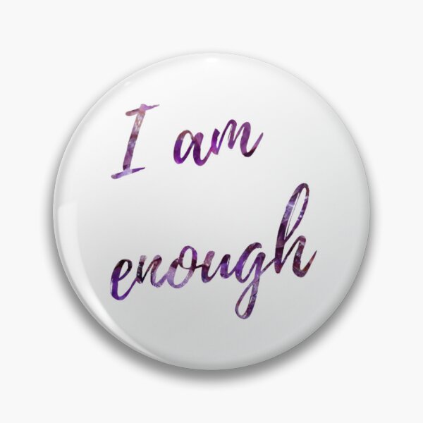 Item preview, I Am Enough Mantra Silhouette Design With Amethyst Background  designed and sold by TacoRose.