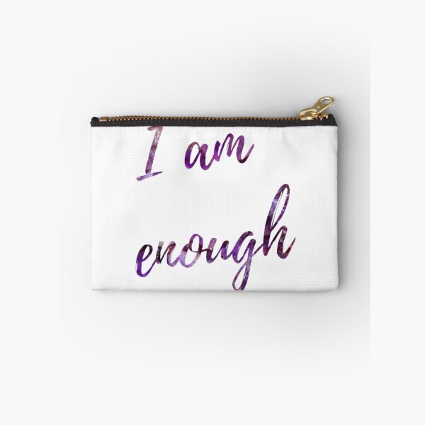 Item preview, I Am Enough Mantra Silhouette Design With Amethyst Background  designed and sold by TacoRose.
