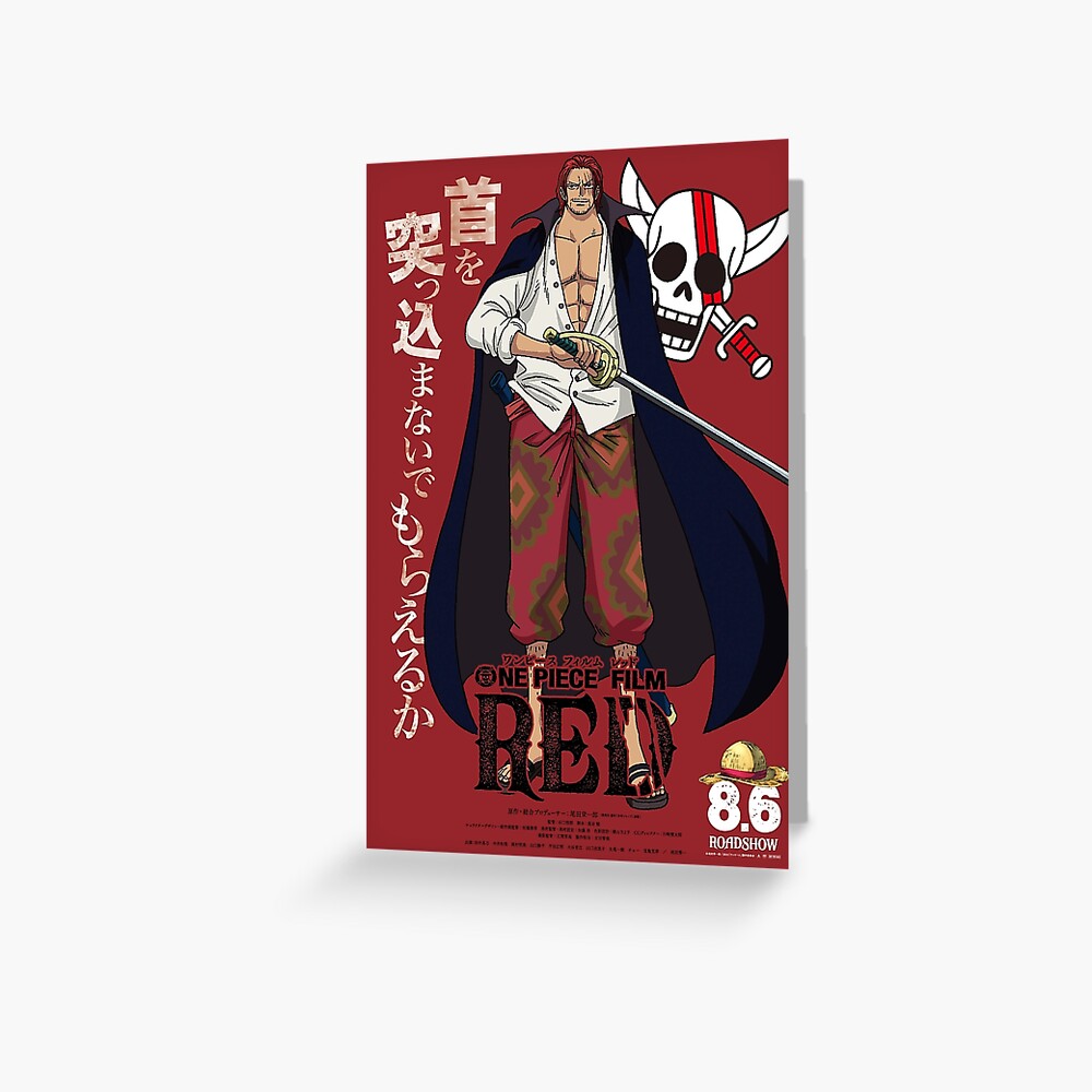 "One Piece Film Red Poster, Shanks " Greeting Card by Sonicip Redbubble