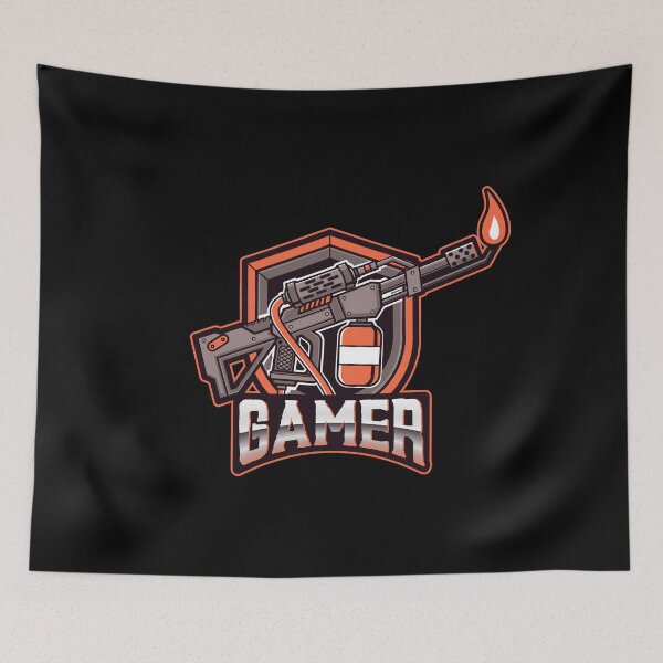 Item preview, Gamer with Flamethrower Icon designed and sold by PRIVARSHU.