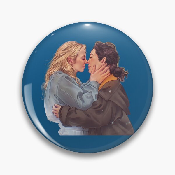 Item preview, Killing Eve Villanelle and Eve the kiss   designed and sold by RainbowArt99.