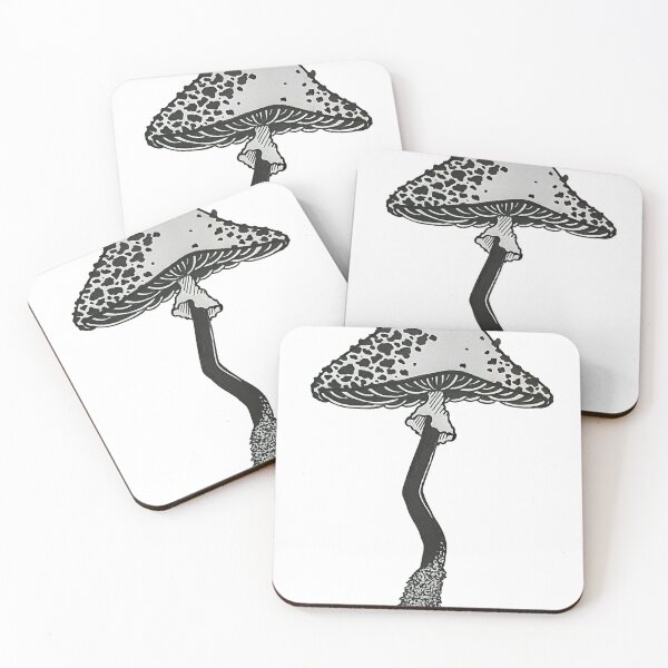 Item preview, Black work mushroom design designed and sold by Milo-Turunen.