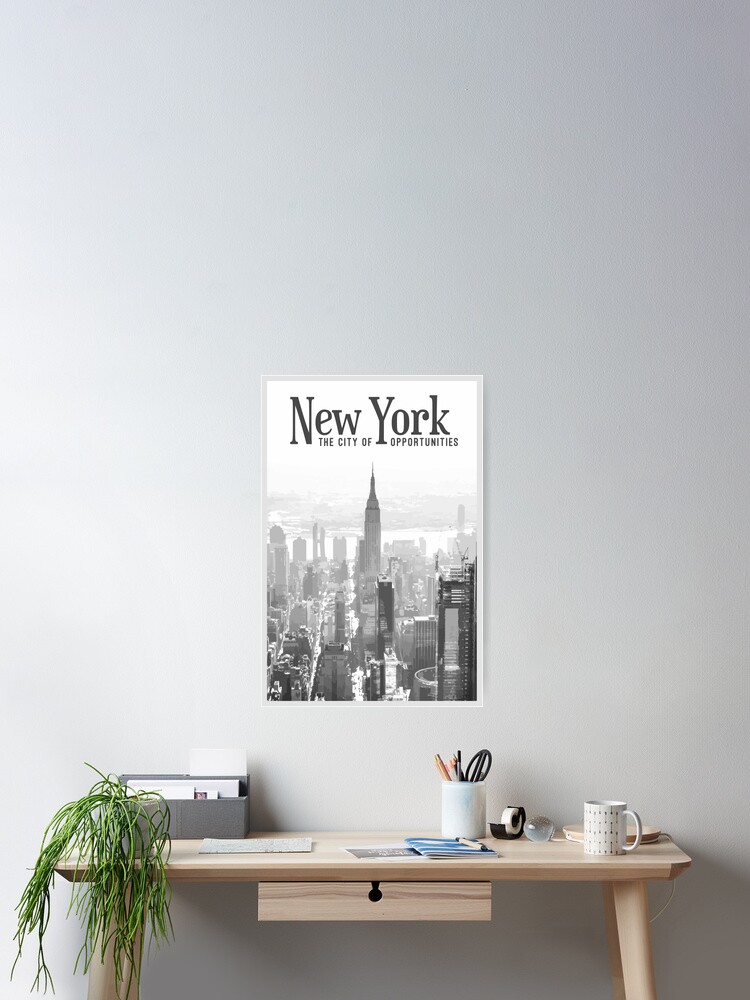 New York City (Black and White) Poster