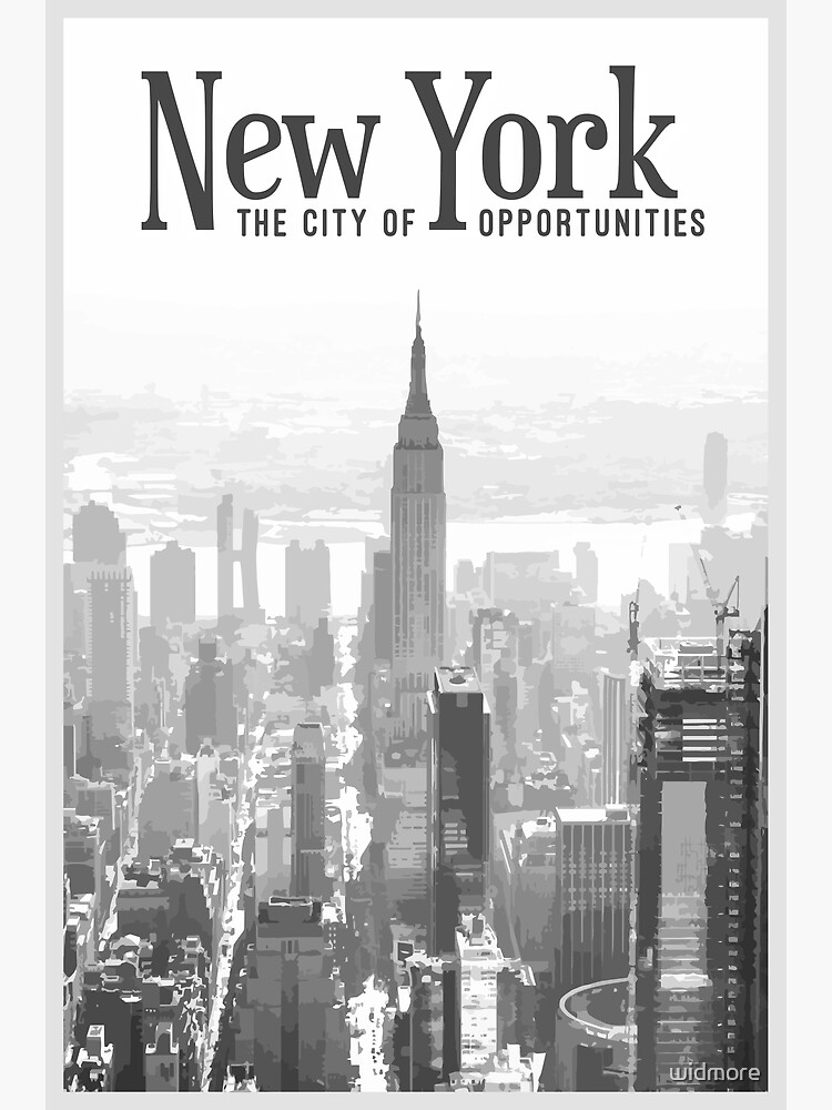New York City (Black and White) Poster