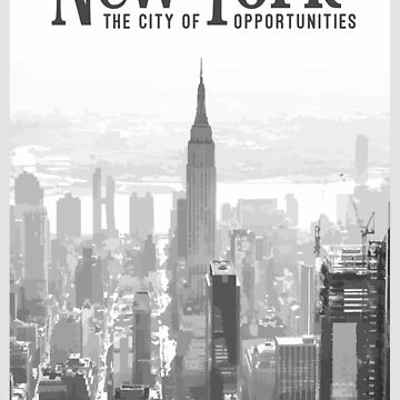 New York City (Black and White) Poster
