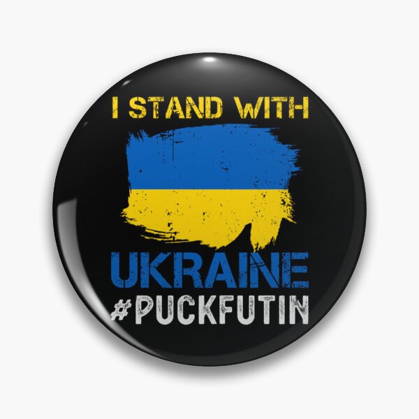 Item preview, Flag I Stand With Ukraine Flag Puck Futin Distressed designed and sold by BufFord71.