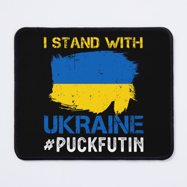 Item preview, Flag I Stand With Ukraine Flag Puck Futin Distressed designed and sold by BufFord71.