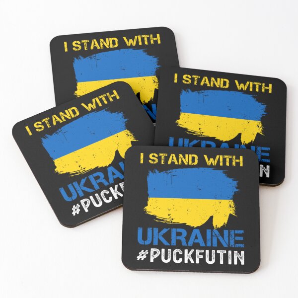 Item preview, Flag I Stand With Ukraine Flag Puck Futin Distressed designed and sold by BufFord71.