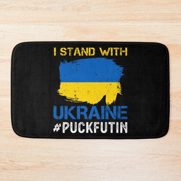 Item preview, Flag I Stand With Ukraine Flag Puck Futin Distressed designed and sold by BufFord71.