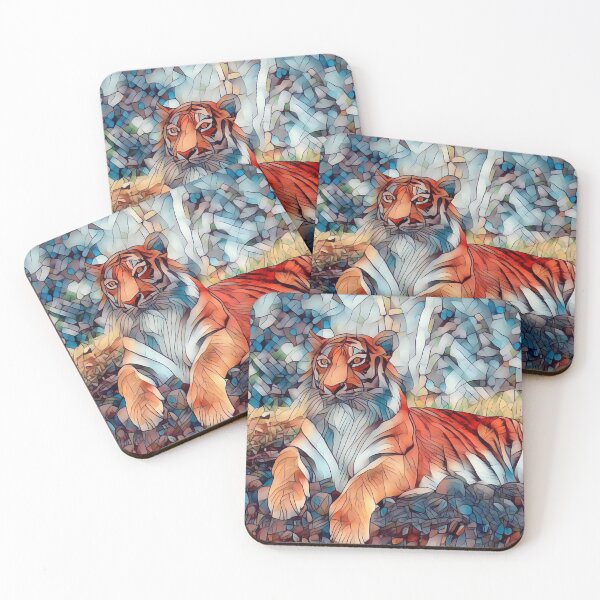 Item preview, Tiger Cut Glass Mosaic designed and sold by Alpha Omega Shop.