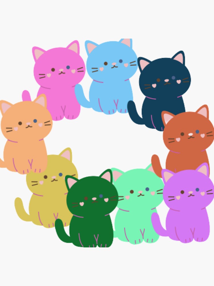 "Cute kitties" Sticker by GKrajesh Redbubble