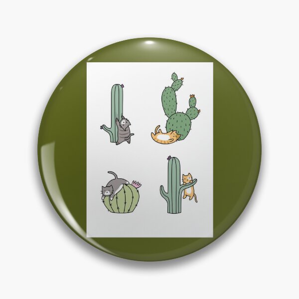 Item preview, Cacti Cats Art Board Print designed and sold by MitSafiz.