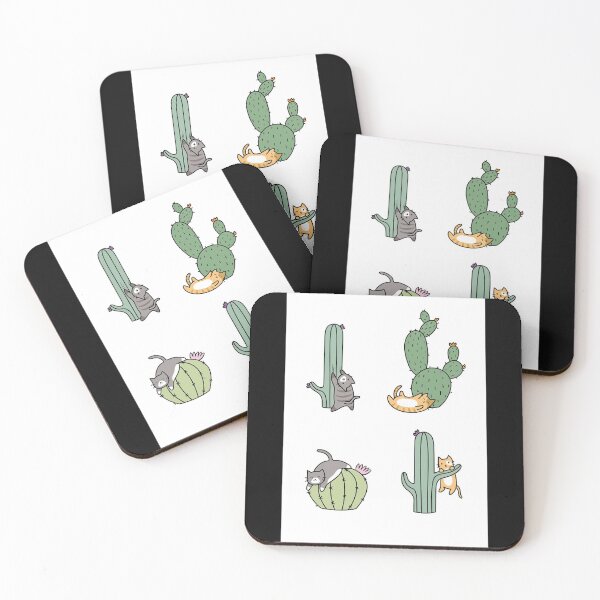 Item preview, Cacti Cats Art Board Print designed and sold by MitSafiz.