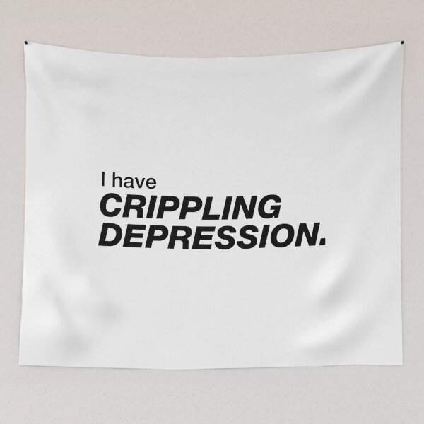 Item preview, I have crippling depression Pullover Sweatshirt designed and sold by MitSafiz.