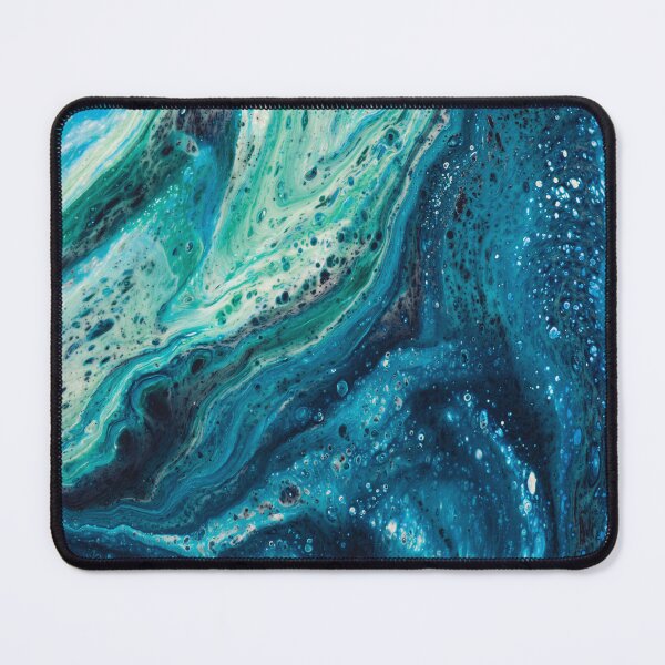 Item preview, Abstract Acrylic Pouring Blue Water designed and sold by mhfoto.