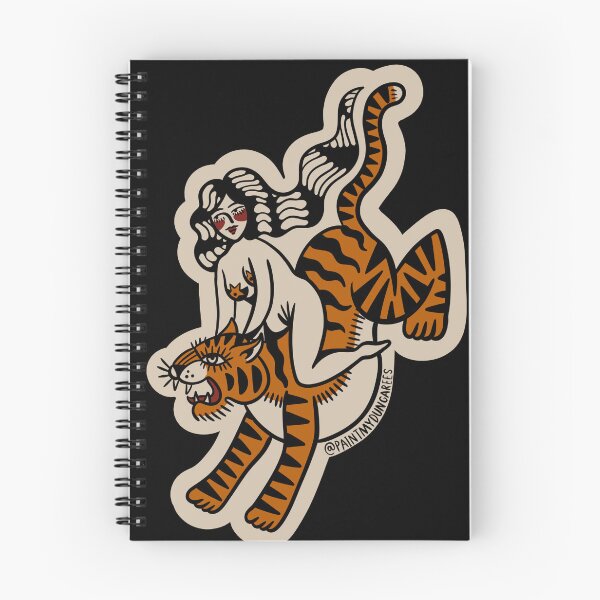 Artikelvorschau, Tiger Lady Tattoo Flash entworfen und verkauft von Rebecca Murray.