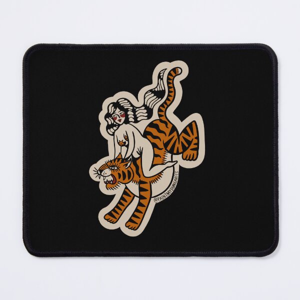 Item preview, Tiger Lady Tattoo Flash  designed and sold by Rebecca Murray.