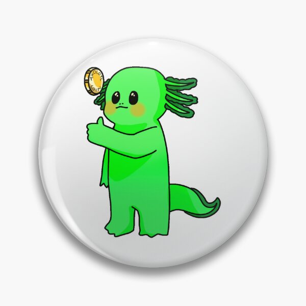 Item preview, GFP Axolotl Coin  designed and sold by Spherical Effects Shop.